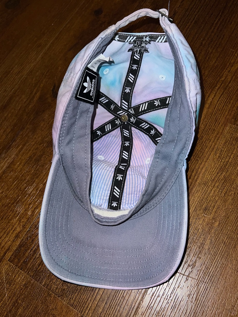 Adidas Pastel Tie-Dye Adjustable Sporty Hat Pink, Blue, Green One Size - Picture 8 of 9